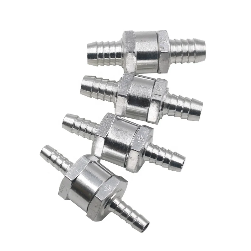 Aluminum Alloy Check Valve for Automotive and Ship Machinery 6/8/10/12mm Gasoline diesel Fuel Line Oil Check Valve