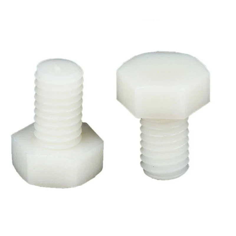 nylon bolt Factory Wholesales Nylon Outer Hexagonal Bolt White Plastic Screw Machine Screw M3-M10 PA66