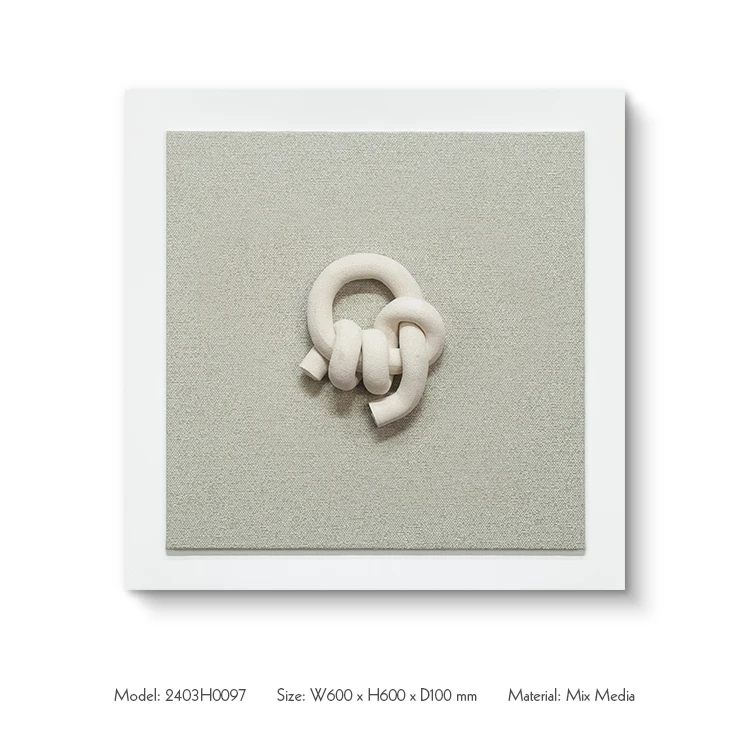 Luxury Modern Interior Wall Decor Creative Design Mixed Media Hanging 3D Sculpture for Hotel Villa Project