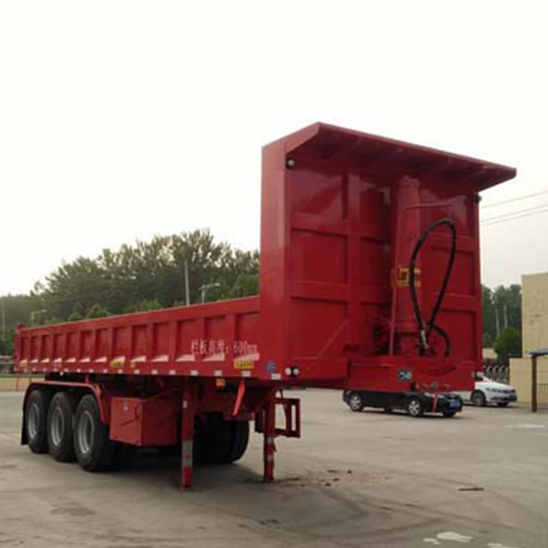 Factory price 3 axle side tipper truck dumper semi trailer dump truck