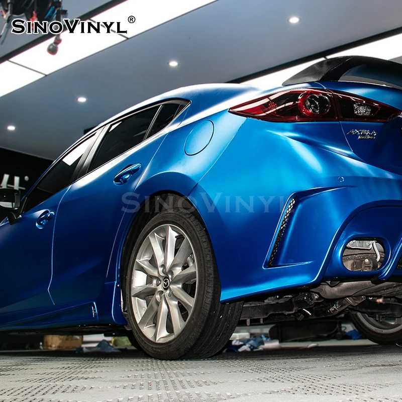 ES-27 Electro Metallic Satin Lake Blue Vinyl Full Body Vinyl Car Wrap best vinyl to wrap a car