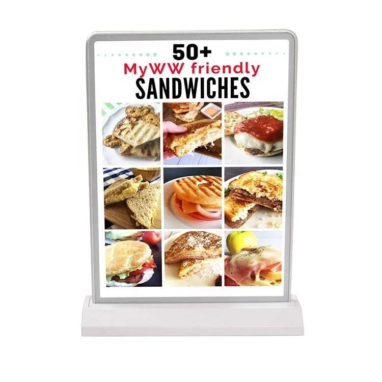 A4 светодиодные настольные рекламные щиты аккумуляторные батареи Лайтбоксы держатели меню