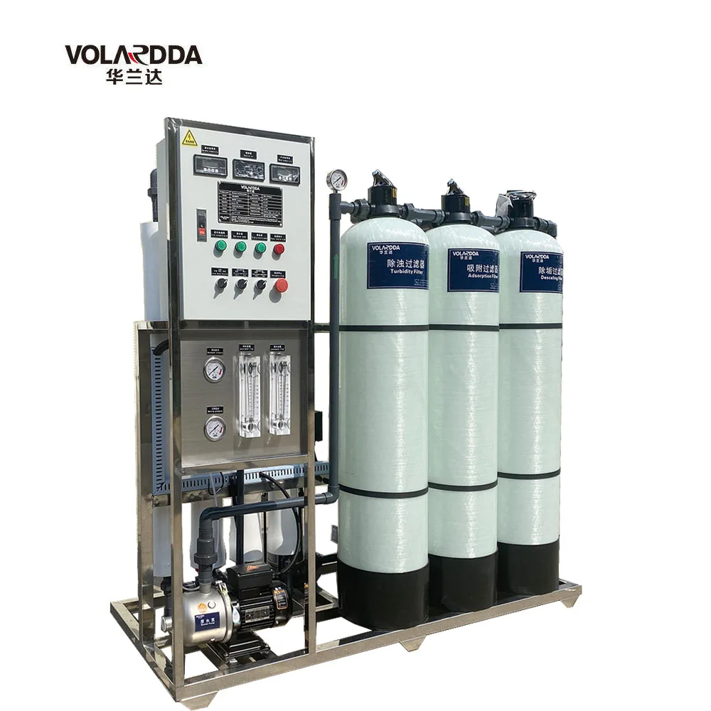 Pure Drinking Water Making Industrial Treatment RO System Filter Purification Plant Machine 500lph Industrial distilled