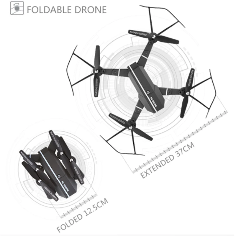 Factory 8807W Mini Folding Quadcopter 480P Real time Transmission One key return Mini HD Kit Camera Wifi Drone