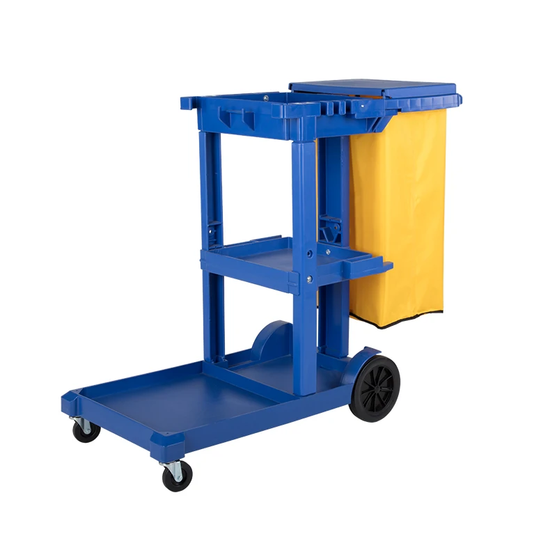 Mutifunctional hospital Janitorial Cart hotel folding housekeeping janitor Cleaning Cart