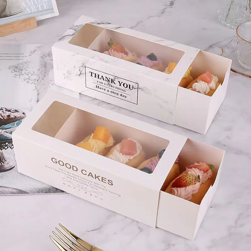 Wholesale White Cardboard Doughnut Packing Boxes White Cardboard Doughnut Packing Boxes Kraft Paper Cookie Box With Window