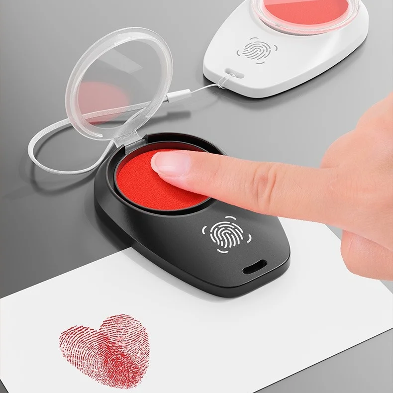 Manufacturer Signature Plastic Inkless Black Fingerprint Ink Pad with Lock