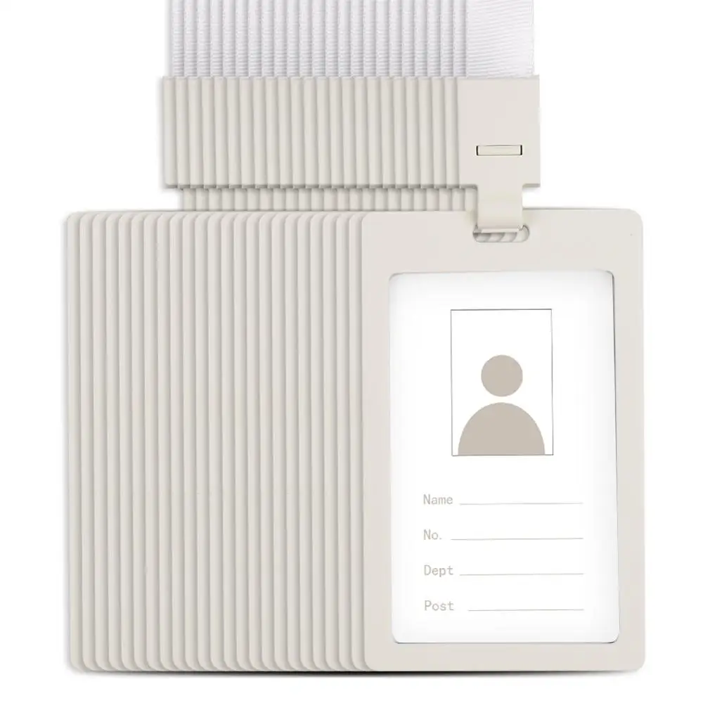 Недорогой Простой пластиковый держатель для значков с ремешком, готовый к отправке