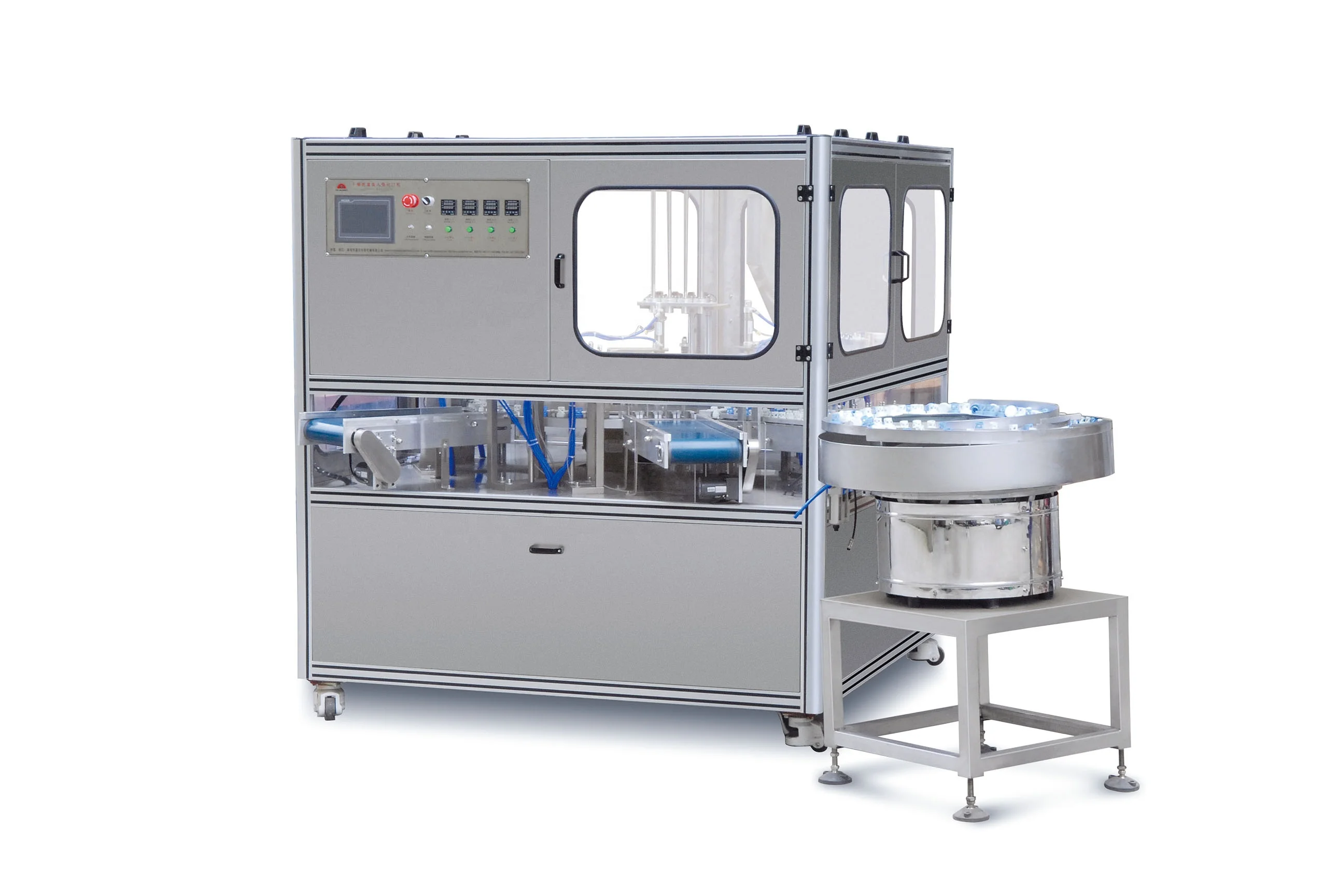 Tablet Desiccant Silica gel dryer spring Closure cap lid tapa filling sealing folding assembly Machine