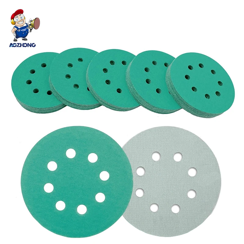 Abrasive Paper Hot Selling Manufacturer Green Abrasive Wet Dry Sanding Discs Hook and Loop sandpaper for car