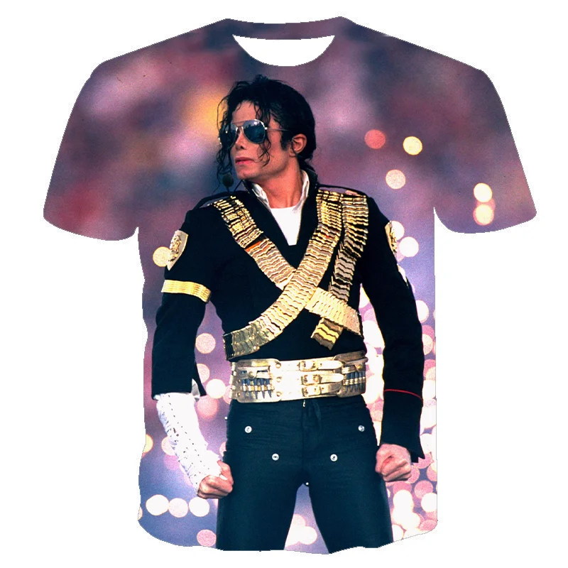 Rapper Michael Jackson Printed Hip Hop 3D T-shirt Men/Women 2022 Summer New Fashion Casual King Of Pop Print Casual Cool Shirts