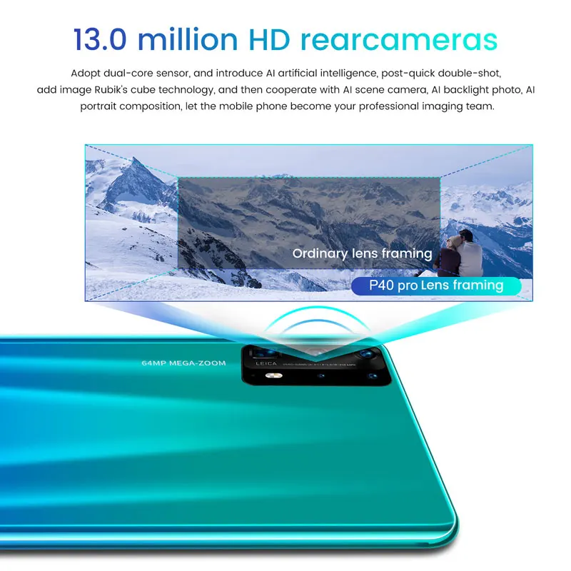 Manufacturer Wholesale New Product Selling Cheap Waterproof Android Smart 8+256G Original Mobile Phone P40 Pro