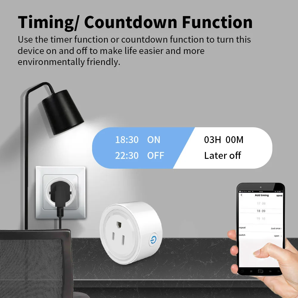 Tuya Zigbee smart socket US plug for hub gateway Smart Home Wireless Remote APP Works with Alexa Google Home