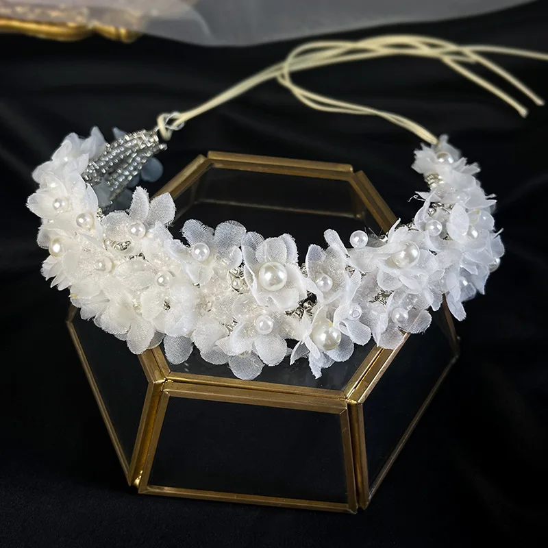 Dubai Beautiful Brides Like To Buy Wedding Hair Accessories Set Fashion Sparkling Pearl Hair Clip