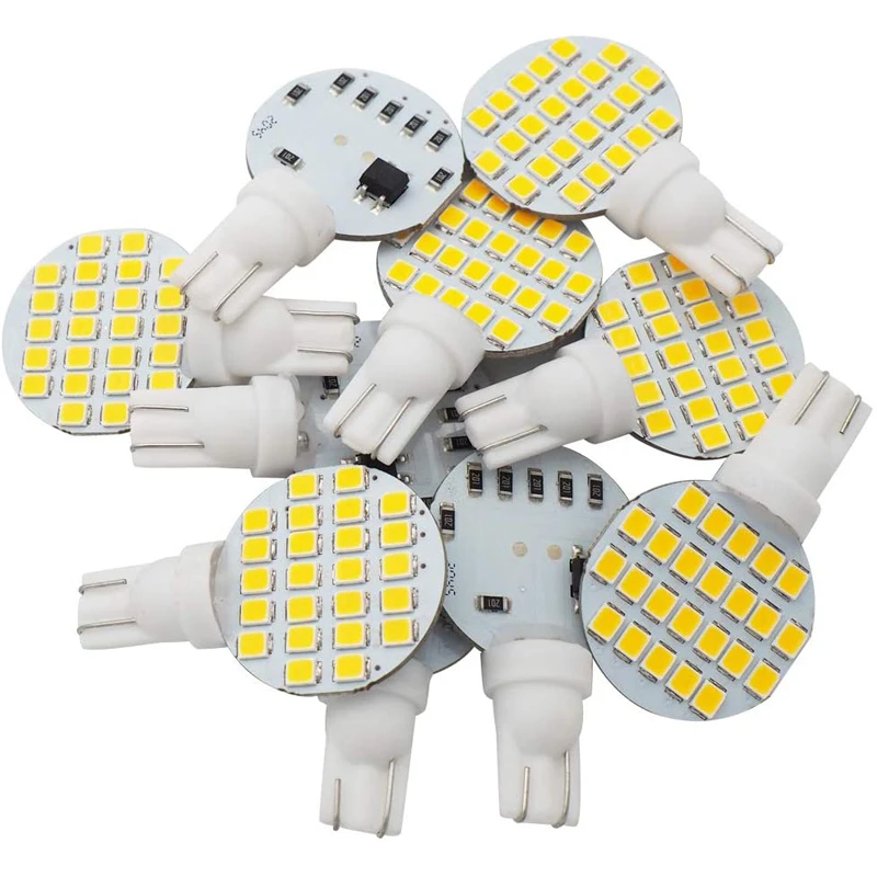 
 Новинка, Лидер продаж, светодиодная лампа T10 921 194 2835 24 SMD, сверхъяркая лампа 12 В постоянного тока для жилого автофургона, купольного шкафа, теплого белого света  