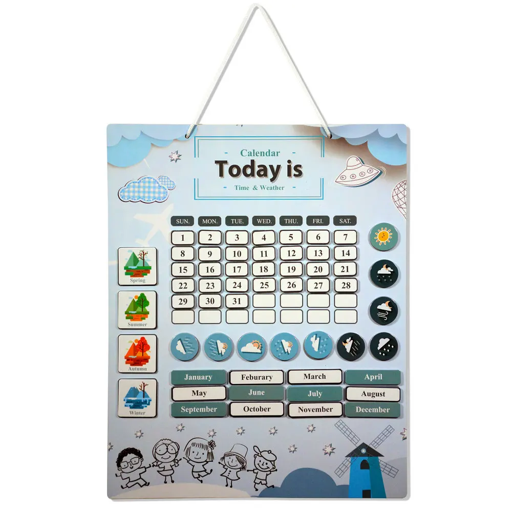 My Weather Calendar Learning About Today Magnetic Chart for Kids Monthly Calendar