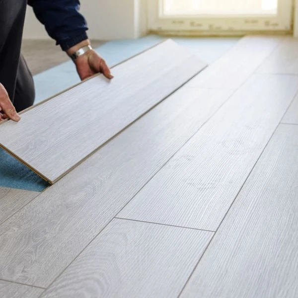 Eco-friendly 7-8mm SPC Vinyl Tiles Wood Look PVC Flooring for Indoor Use for Hotels Villas Graphic Design Solution Available