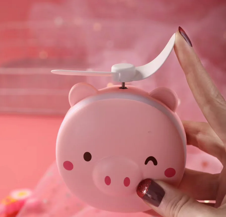 Hot-sell Usb mini fan with Led light and mirror