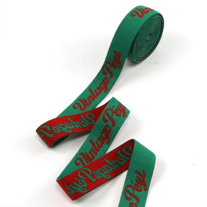 Jacquard Xmas Tree Deer Santa Claus Snowman Polyester Webbing Christmas Decorate Elastic Band For Garment Underwear Waistband