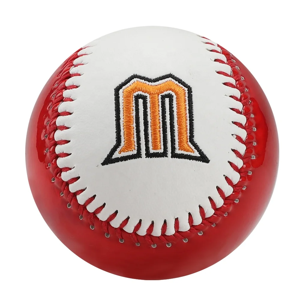 Custom 9 inchLogo PVC Baseball Softball for Adults Children Leather PU Material with Cork Rubber Filling