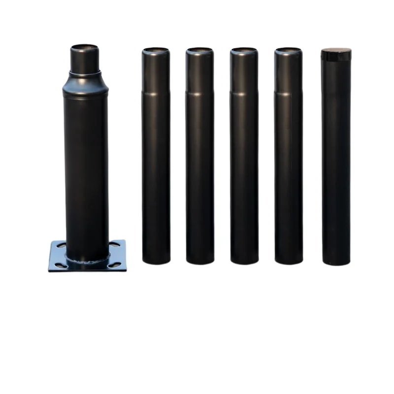 3 meter 2.5m 2 m split single arm modern used parking lot tennis court galvanized street light pole price outdoor of composite