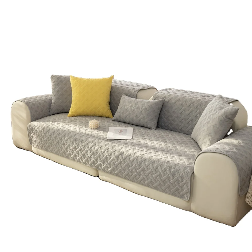 Universal Sofa Towel Polyester Sofa Covers Braided Knot Style Embroidery Fabric Sofa Towel Covers