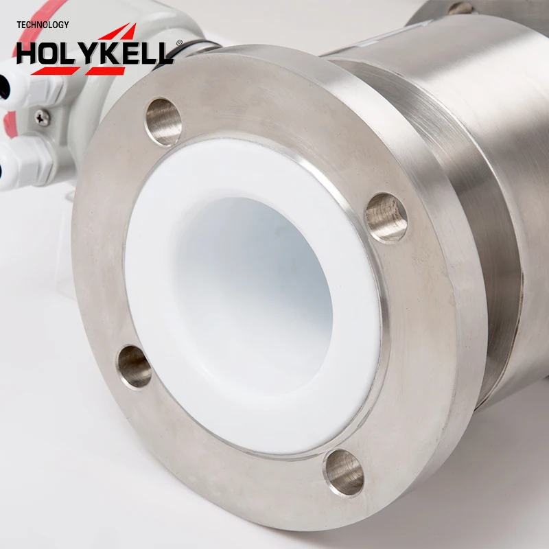 Holykell water 220v ac split electromagnetic flow meter 4800 sanitary flanged dn80 price