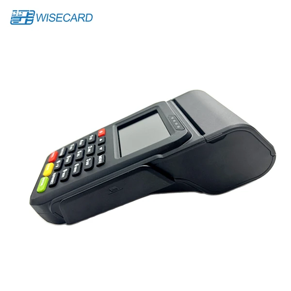 Wisecard Mobile POS Terminal for Linux Handheld with Receipt Printer NFC Reader Barcode Scanner USB WiFi Bluetooth Connectivity