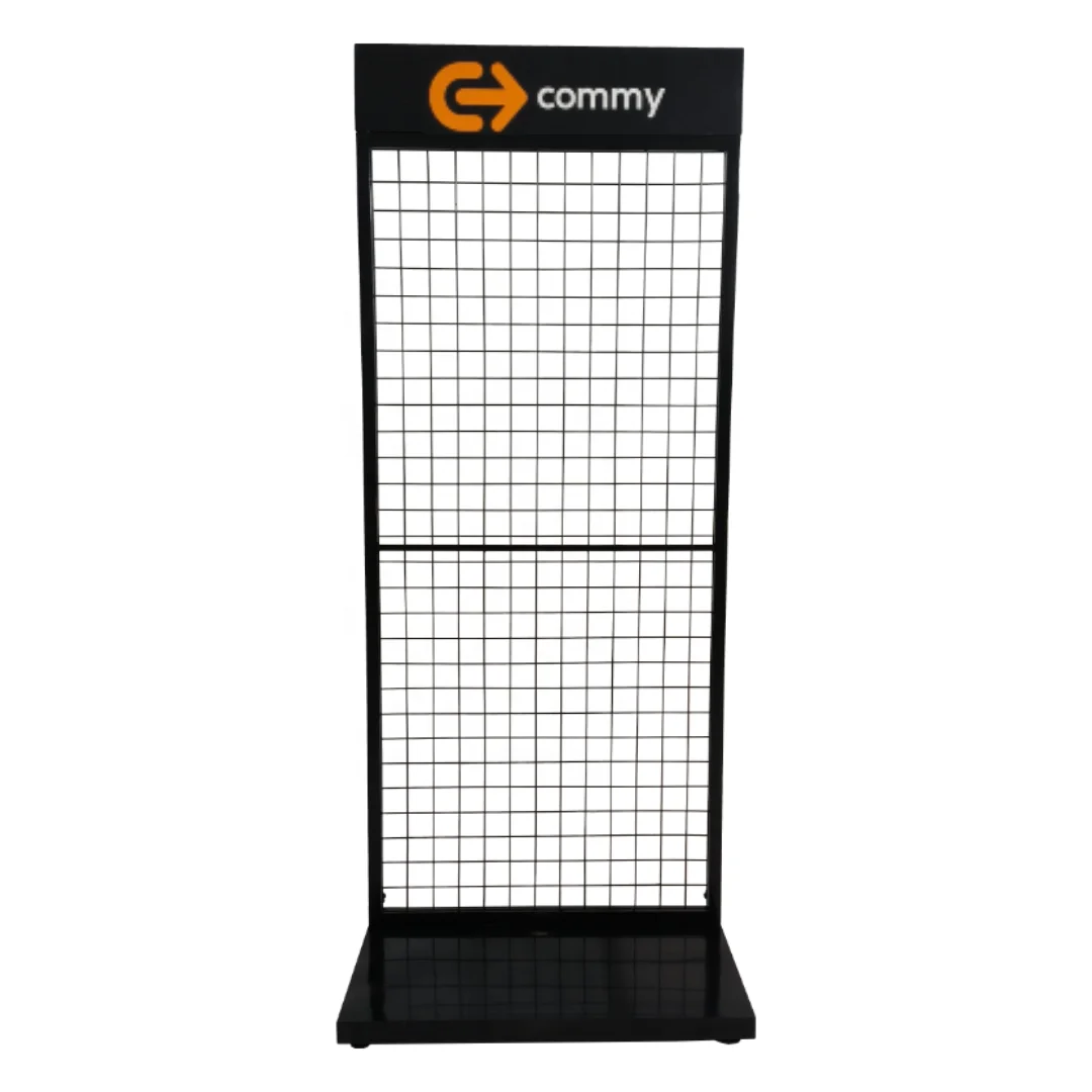 Custom Large Capacity Store Hanging Product Jewelry Toy Phone Case Charger Accessories Tools Metal Mesh Grid Display Rack Stand