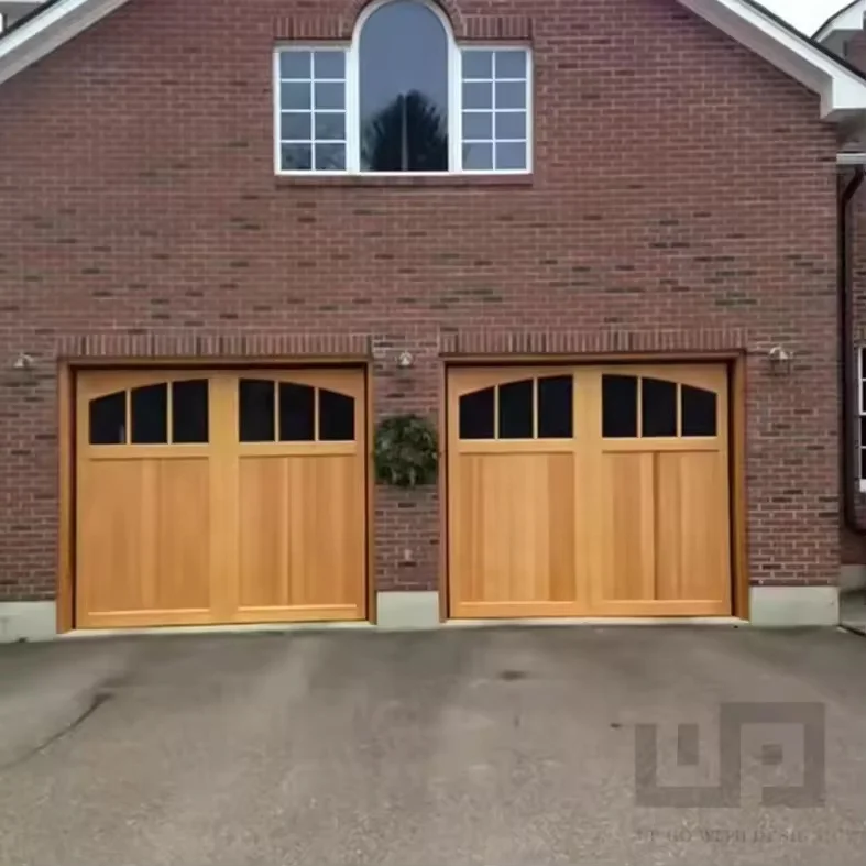 Modern Residential Barn Door Style Retro American Automatic Remote Electric Garage Door For House
