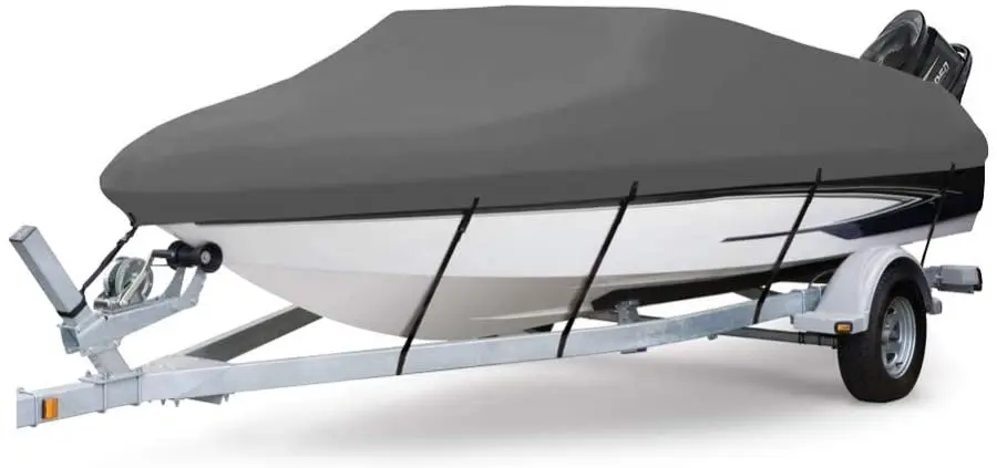 Раствор окрашенный 600D полиэстер Оксфорд крышка лодки открытый трейлер крышка лодки