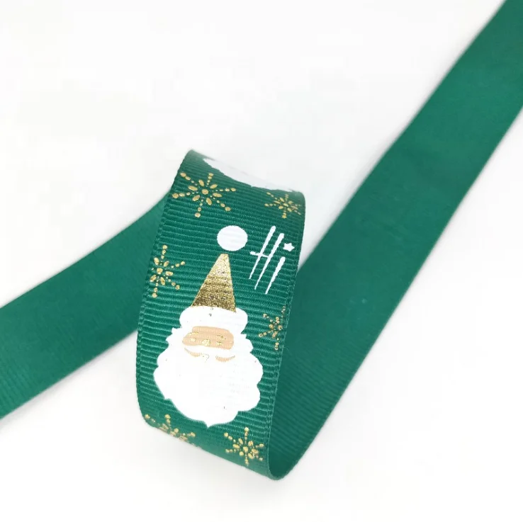 Christmas grosgrain ribbon custom printed grosgrain ribbon logo for Merry Christmas