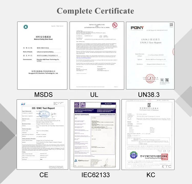 UL CE Certified Rechargeable 503035 3.7V 500mAh Lithium Polymer Lipo Battery for Detector