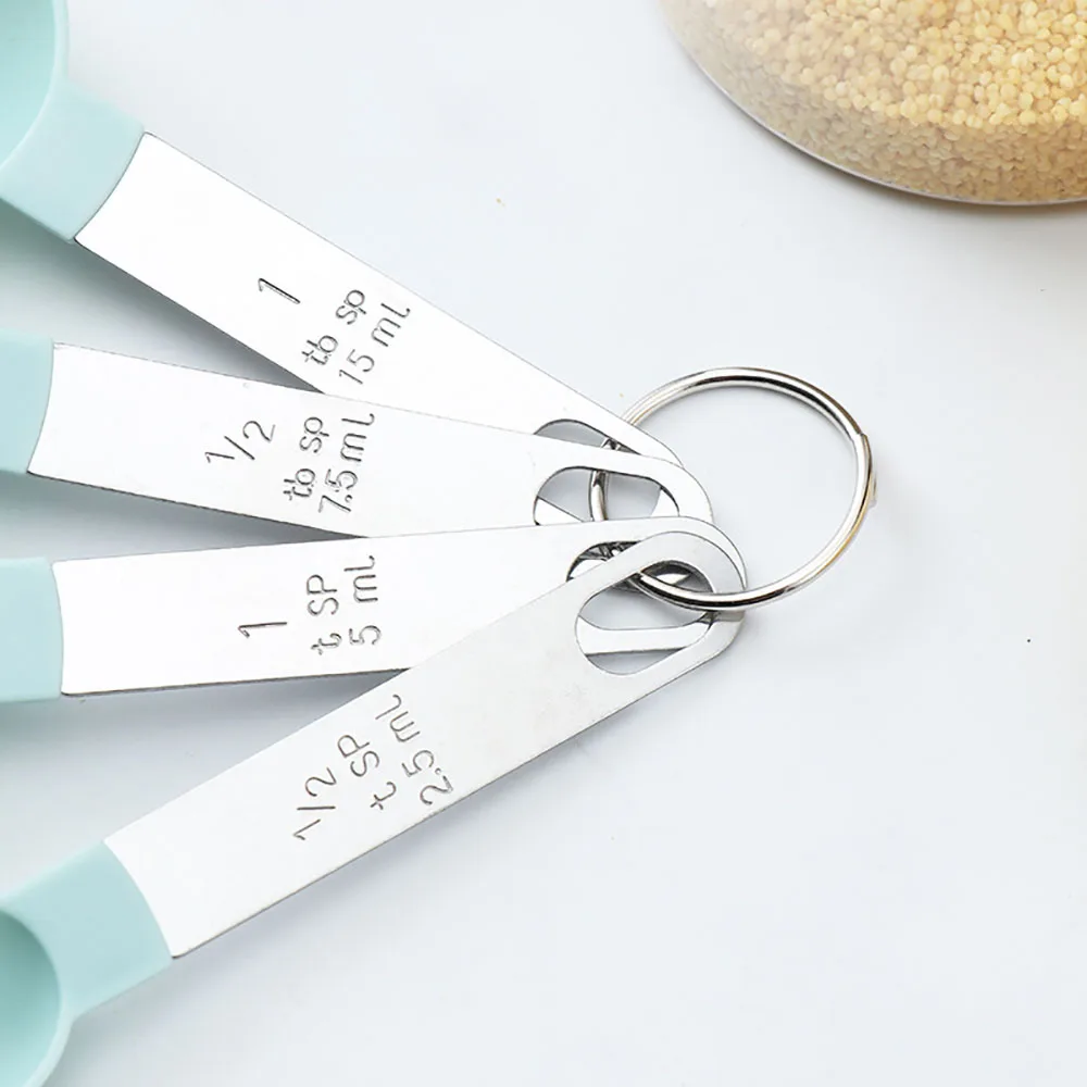 
Wholesale kitchen tool plastic cup and spoonc coffee measuring spoon bakes stainless steel 8pcs measuring cups and spoons 