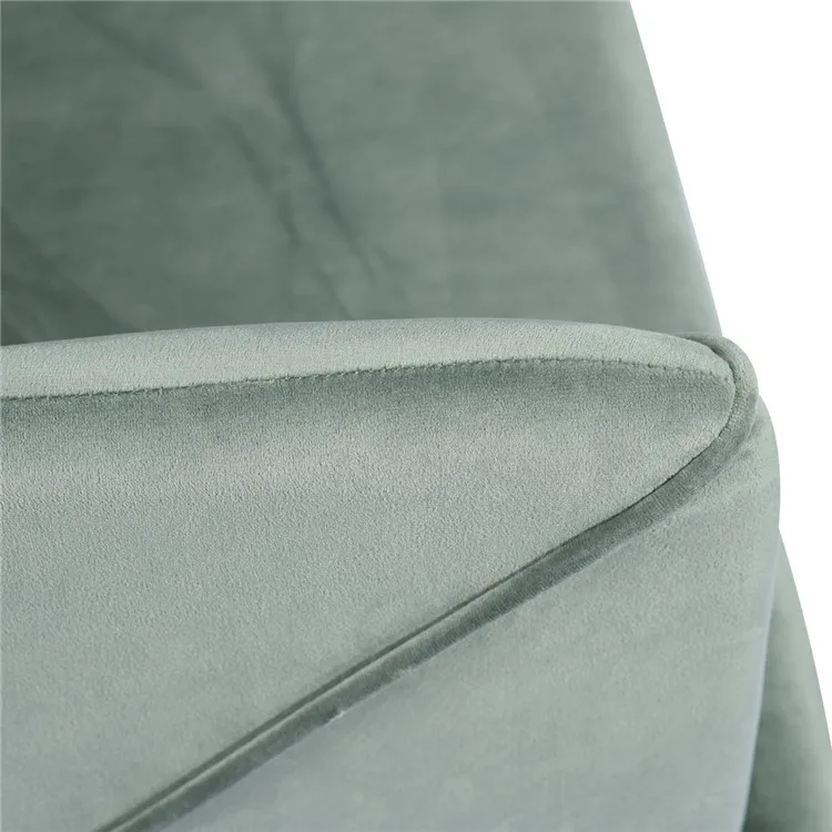 OEM high quality luxury soft comfortable velvet dining chairs with wood oak leg dining table and chairs velvet fabric