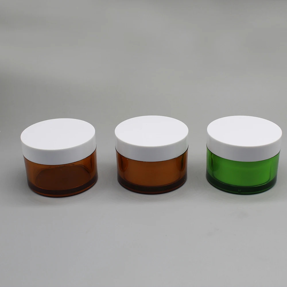 Best Manufacturers Skin Care Cheap Plastic Plastic Sealable Jar Empty Double Wall Pet Plastic Cream Jar