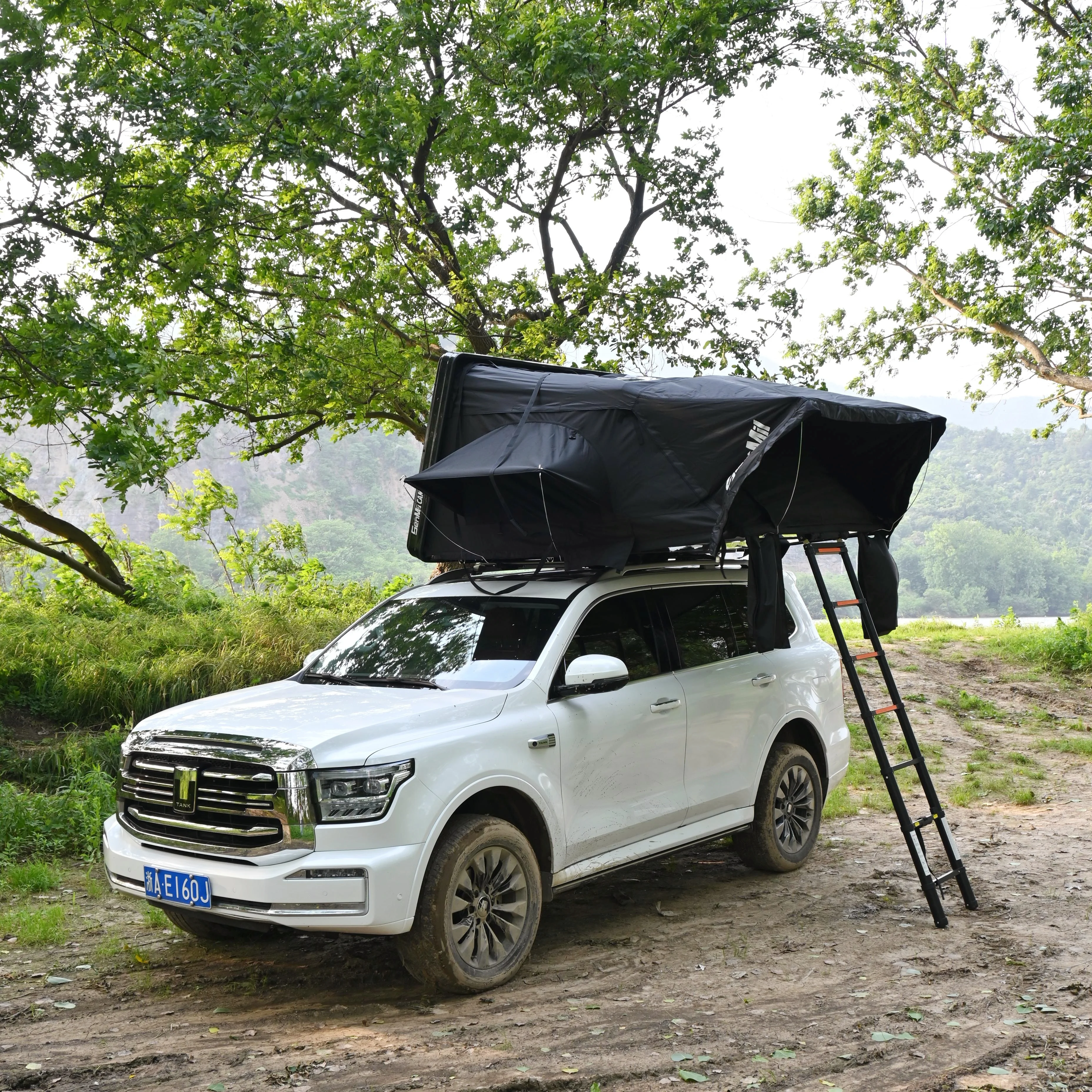 Portable Camper Pop Top Camp Roof Top Tent With Upgraded High-Density Sponge Mattress