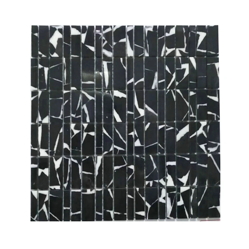  Пользовательская оптовая черная мраморная мозаика с водой
