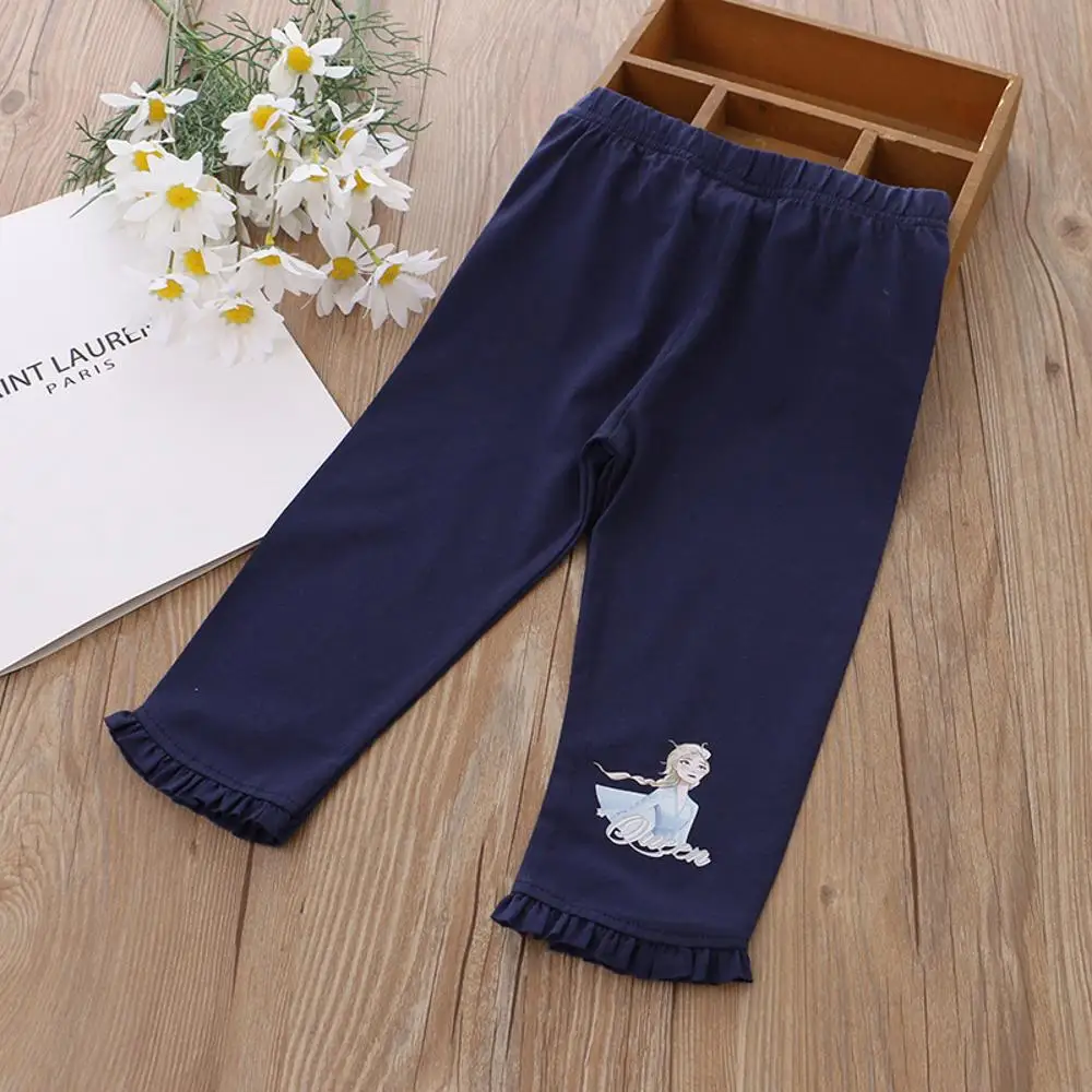 2024 Newest Kids Girls Tights Leggings White Pink Light Blue Dark Blue Ruffle Comfortable Stretch