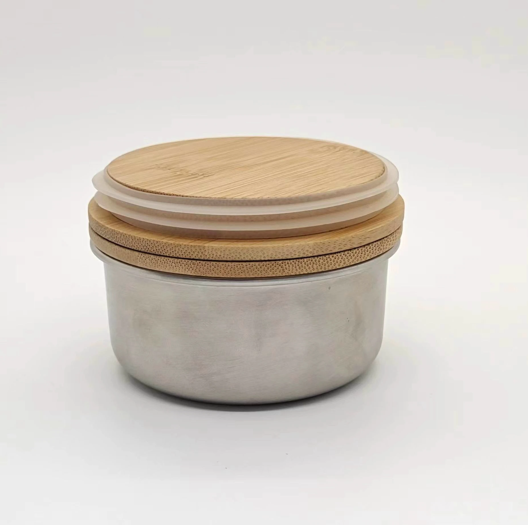Custom Airtight Vanished Wood Bamboo Lid For Borosilicate Large Food Glass Spice Spaghetti Storage Jar Canister Container