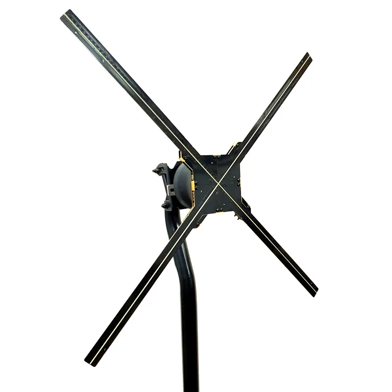 high brightness HD outdoor display 75 3d led Holographic fan Advertising 3d Projector Led