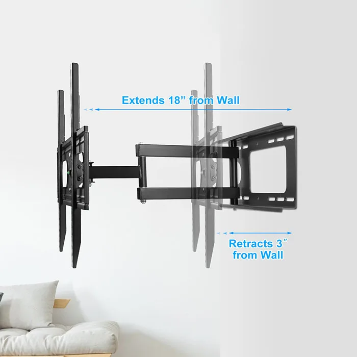 
Universal black TV shelf wall mount fixed bracket for DVD 