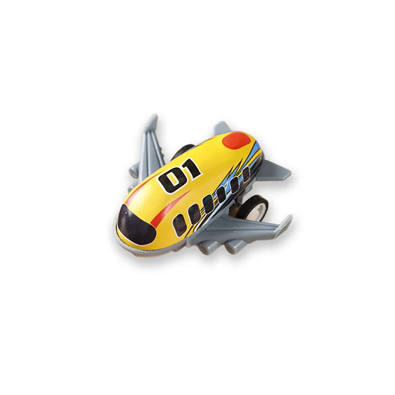 5.2cm Simulation Mini Alloy Passenger Plane Toy Unisex Inertia Effect with Return Force for Kids Vinyl Taxi Model