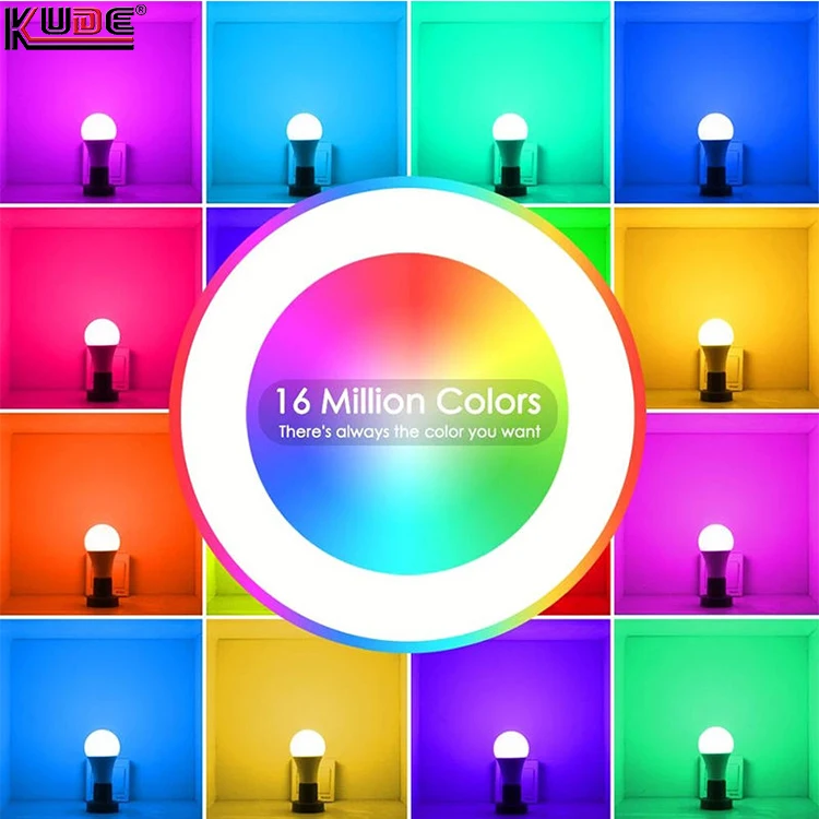 Оптовая продажа светодиодная лампа rgb e27 интеллектуальная