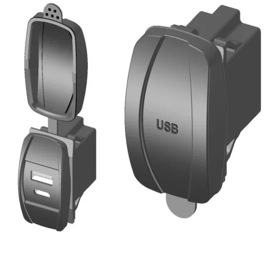 4.8A USB with Type-C charger socket