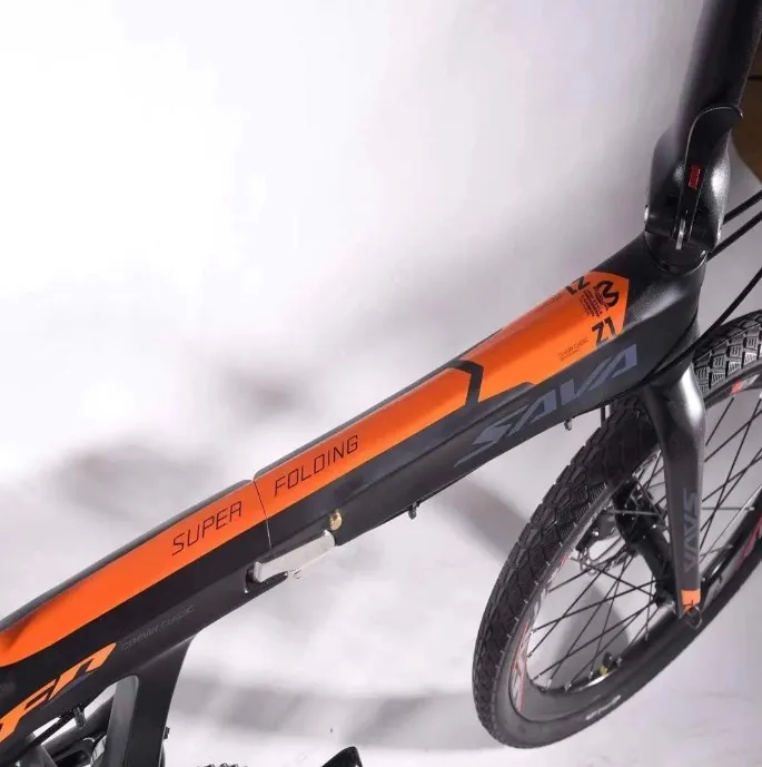 SAVA Factory Wholesale 20 Speed 20 inch Carbon Fiber Folding Bicycle Bike with Carbon T800 Hidden Folding Frame