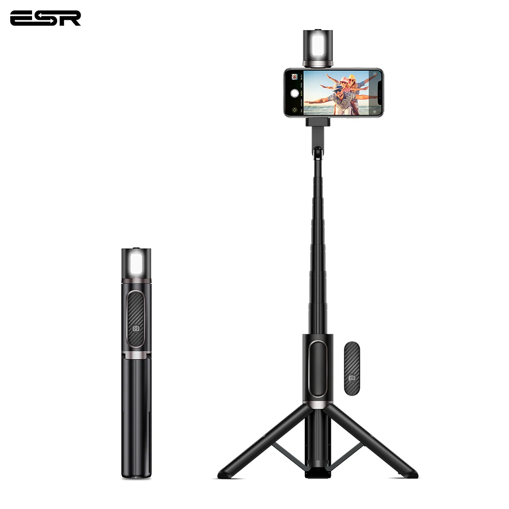 
ESR Tripod 3 in 1 wireless with remote controller fill light selfie stick for smartphone mobile phone 