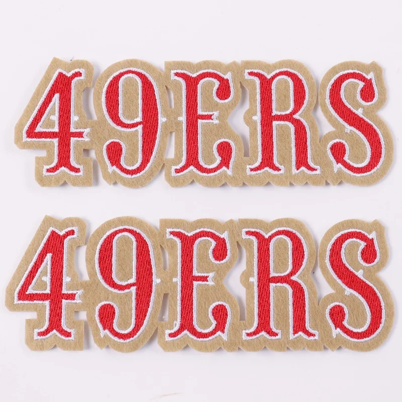 Embroidered Hat Patches Iron-on Chenille Letters Custom Embroidery Patch Large Logo Fashion Number Jacket Clothes Patches