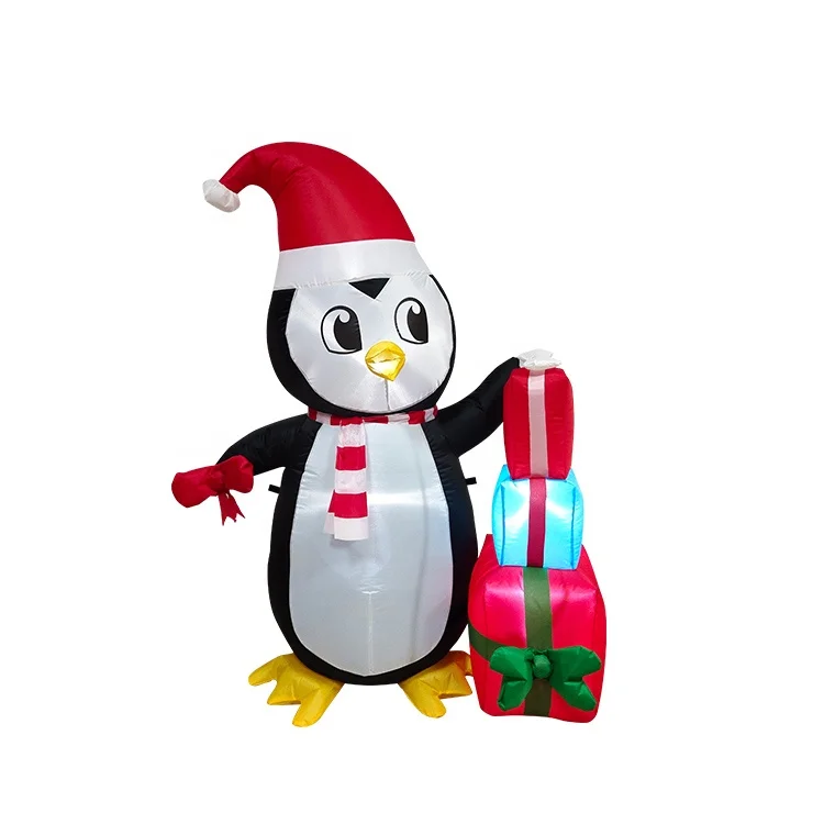 New Design Inflatable Christmas Decorations Outdoor Indoor Blow Decor With Light Gift Box Set