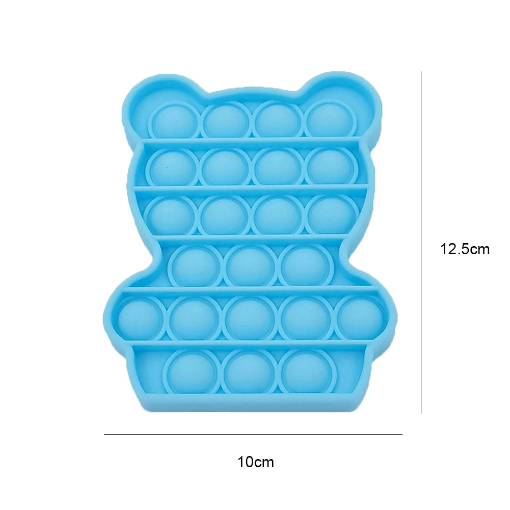 Bear Shape Antistress Bubble Popping Game Push Fidget Sensory Toy Funny Adult Kids Reliver Stress Toys For Special Needs